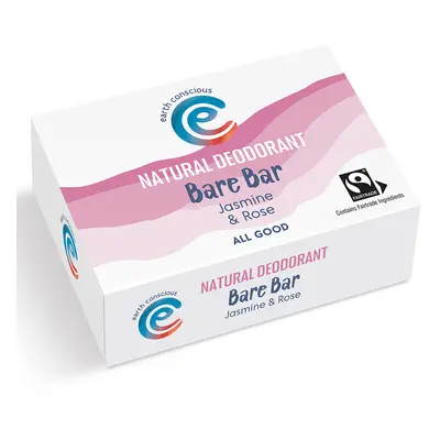 Earth Conscious Bare Bar Natural Deodorant - Jasmine & Rose - 90g