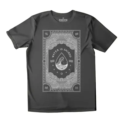 All Riot Water is Sacred Organic T-Shirt - Charcoal