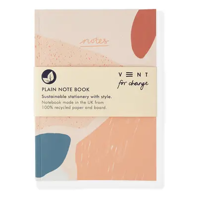 VENT For Change Recycled A5 Plain Notebook - Coral - 100 pages