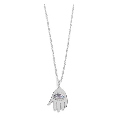 So Just Shop Silver Asha Hamsa Necklace