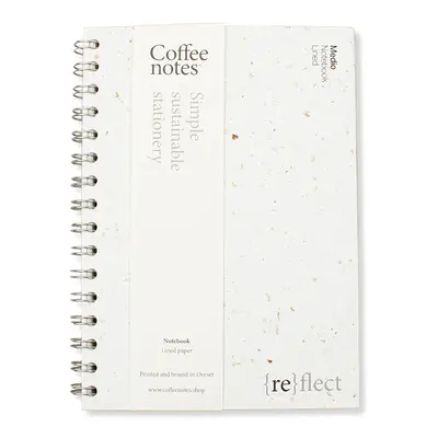 Coffee Notes A5 Lined Wirobound Notebook - Grounds