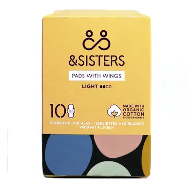 &SISTERS by Mooncup Pads with Wings - Light - Pack of 10