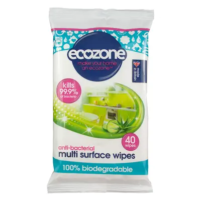 Ecozone Anti-Bacterial Multi Surface Wipes - 40 Wipes