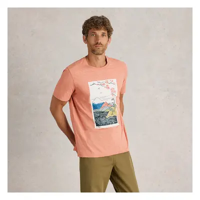 White Stuff Mountain Graphic Tee - Pink Print