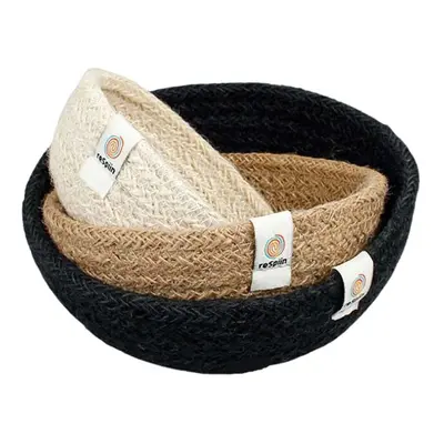 Respiin Jute Mini Bowl Set - Pebble