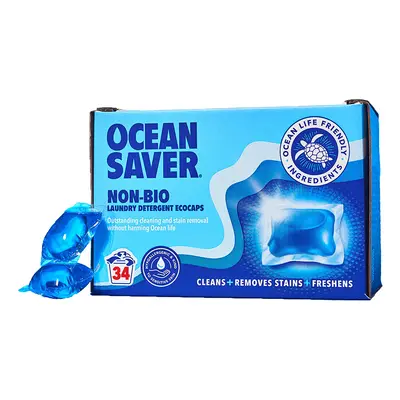 OceanSaver Non-Bio Laundry Detergent Ecocaps - Pack of 34