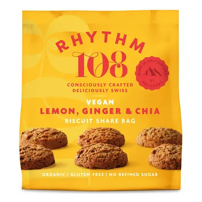 Rhythm 108 Biscuit Share Bag - Lemon Ginger and Chia - 135g