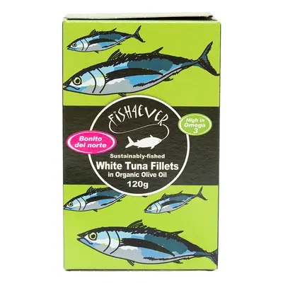 Fish 4 Ever White Tuna Fillets in Organic Olive Oil - 120g