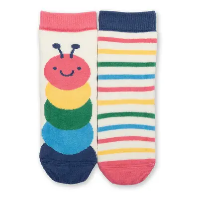 Kite Caterpillar Grippy Socks Pink