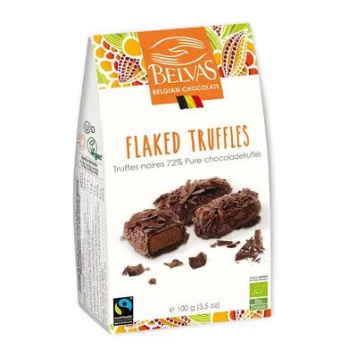 Belvas Fairtrade & Organic Flaked Truffles - 100g