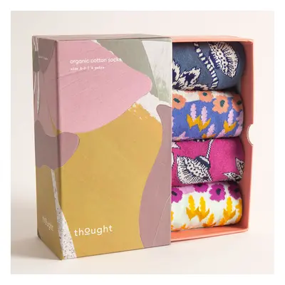 Thought Floral Organic Cotton Sock Gift Box - UK 4-7 - 4 Pairs