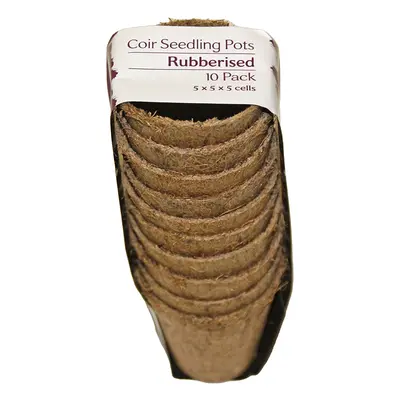 Rubberised Coir Seedling Pots - Small Round - Pack of 10