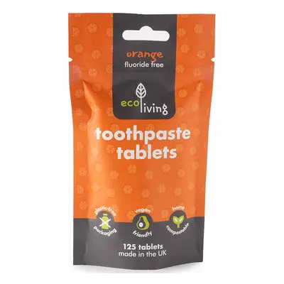 EcoLiving Toothpaste Tablets - Orange Fluoride Free - 125 tabs