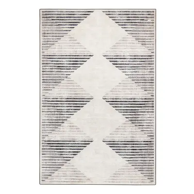 Hug Rug Eco-Washable Chevron Charcoal Rug - 185 x 275cm