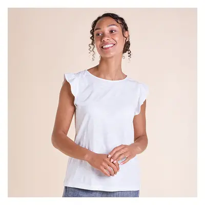 Nomads Frill Shell Top - White