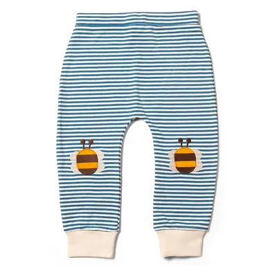 Little Green Radicals Bees Knees Patch Striped Joggers