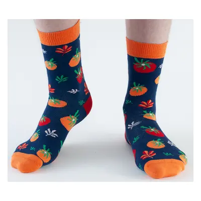 Doris & Dude Navy Tomatoes Bamboo Socks - UK 7-11