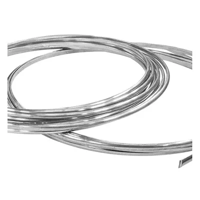 18ct White Gold D Shape Wire 3.00mm X 2.00mm Fully Annealed, 100% Recycled Gold