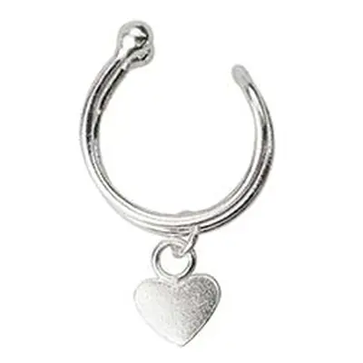 Sterling Silver Heart Design Cuff Earring Sold Individually