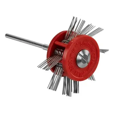 Pendant Frosting Wheel, Fine 0.3mm On A 2.35mm Shank, Red