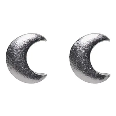 Sterling Silver Crescent Moon Stud Earrings