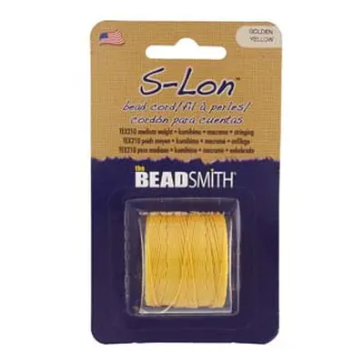 Beadsmith S-lon Bead Cord Golden Yellow Tex 210 Gauge #18 70m