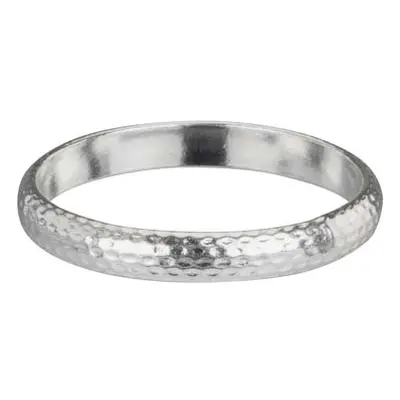 Sterling Silver Hammered Ring 3mm Size O