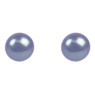 Cultured Pearl Pair Full Round Half Drilled 6-6.5mm Peacock Grey Freshwater