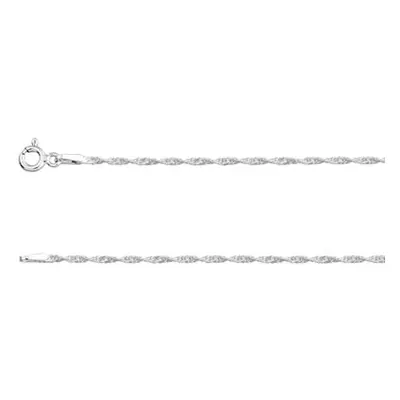 Sterling Silver 1.5mm Twisted Curb Chain 16&quot;/40cm Unhallmarked 100% Recycled Silver