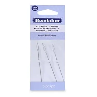 Beadalon Collapsible Eye Needles 6.4cm Variety Pack, 3 Pcs