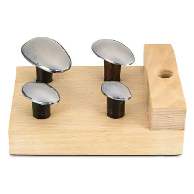 Spoon Stakes Set Of 4 With Wooden Stand