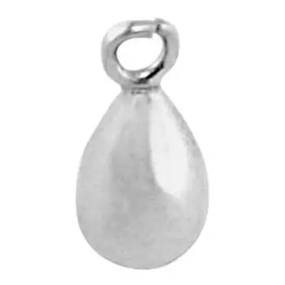 Sterling Silver Teardrop Solid Bead 7mm, 100% Recycled Silver