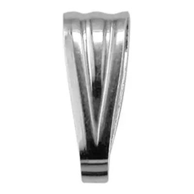 Sterling Silver Pendant Bails, Pack of 10 Fluted, Medium