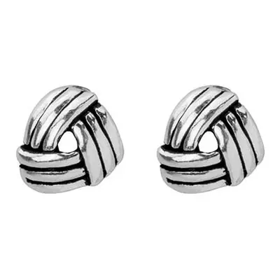 Sterling Silver Flat Knot Design Stud Earrings (unavailable)