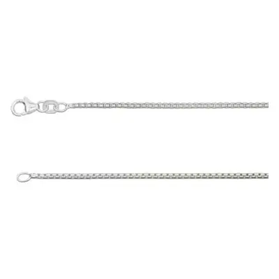 Sterling Silver 1.6mm Rounded Box Chain 18&quot;/45cm Unhallmarked