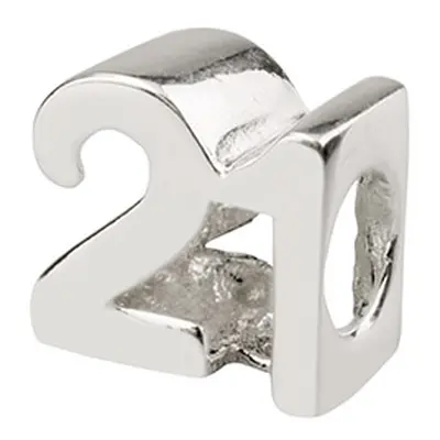 Sterling Silver `21` Charm Bead