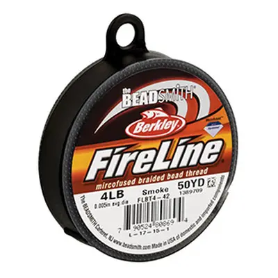 Fireline Beading Thread 4lb, Smoke, 0.12mm X 50 Yard Reel