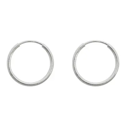 Sterling Silver Endless Hoops 14mm Pack of 2