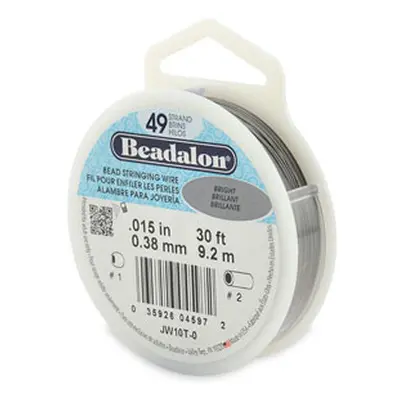 Beadalon 49 Strand Bright 0.38mm X 9.2m Wire