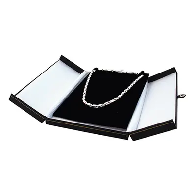 Black Leatherette 2 Door Necklet Box