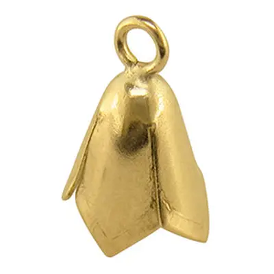 9ct Yellow Gold Bell Caps Scalloped Small, 100% Recycled Gold