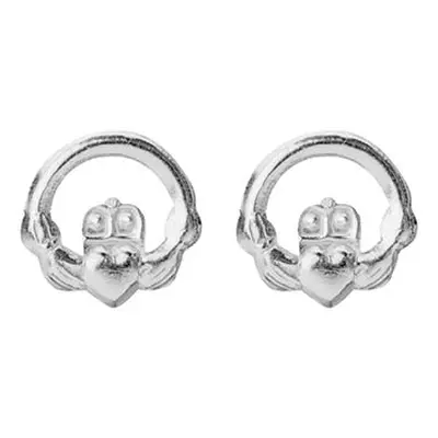 Sterling Silver Claddagh Design Stud Earrings