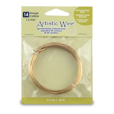 Beadalon Artistic Wire 14 Gauge Tarnish Resistant Brass 1.6mm X 3.1m