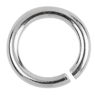 Sterling Silver Open Jump Ring Heavy 6mm Pack of 25