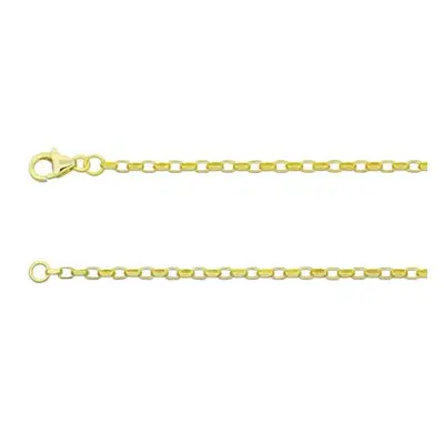 9ct Yellow Gold 2.2mm Diamond Cut Belcher Chain 24&quot;/60cm Hallmarked