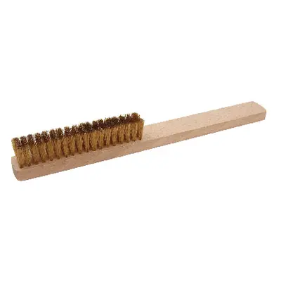 Wooden Handle Brass Brush 4 Row