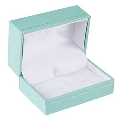 Turquoise Leatherette Cufflink Box