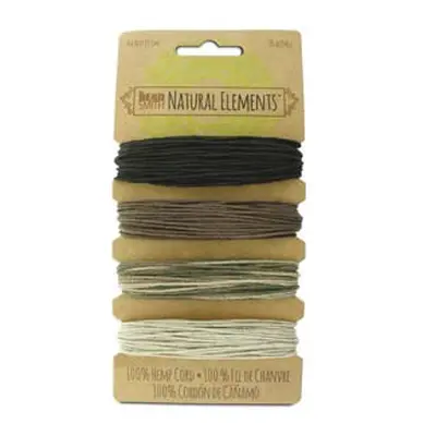 Beadsmith Natural Elements, Hemp Cord, 4 Colour, Neutral, 1.0mm