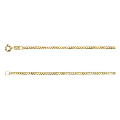 9ct Yellow Gold 1.8mm Extra Light Flat Hollow Curb Chain 16&quot;/40cm Hallmarked