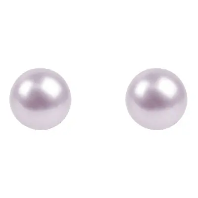 Cultured Pearl Pair Full Round Half Drilled 5-5.5mm Pink Freshwater